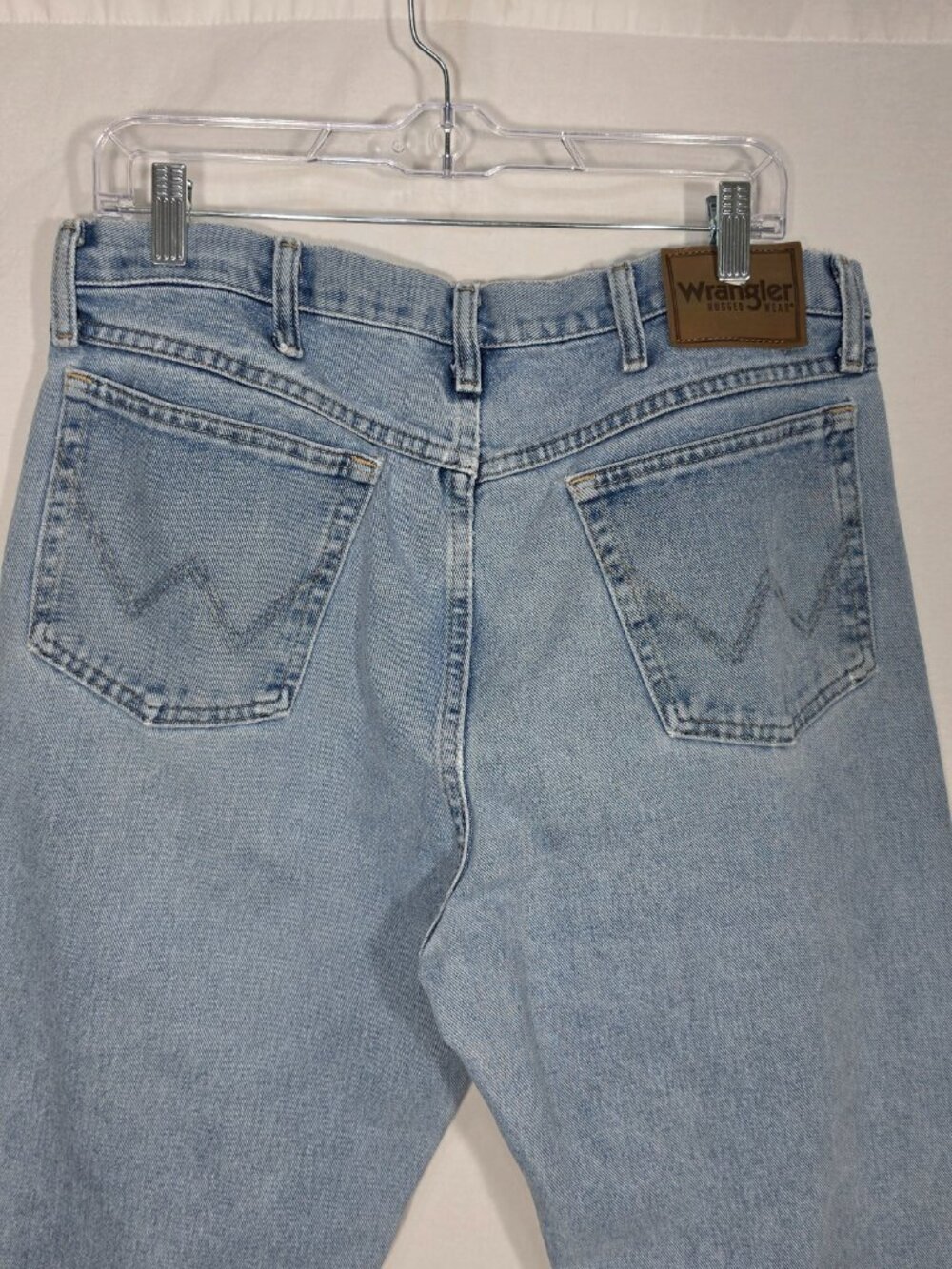 Vintage WRANGLER "Rugged" Natural Fraying/Distressing TRASH Blue Jean Men 36x30. - Picture 5 of 17